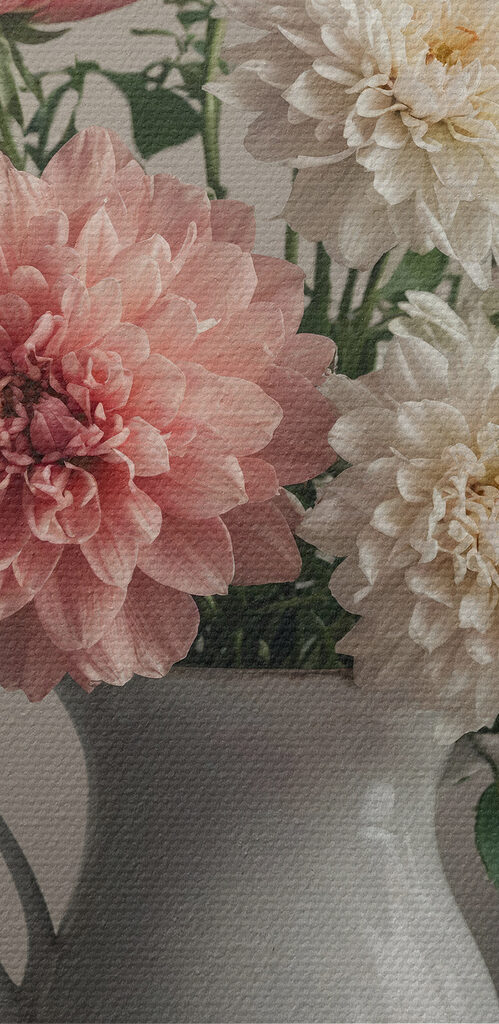 Vase of flowers on a table