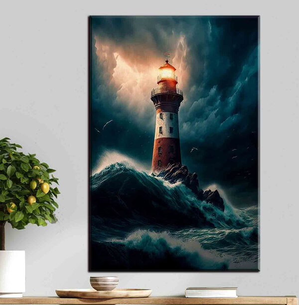 Lighthouse in the ocean
