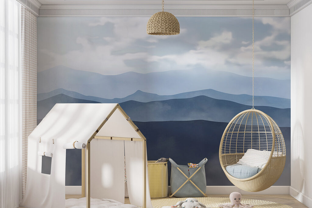 Mountain range with clouds Mountain range with clouds