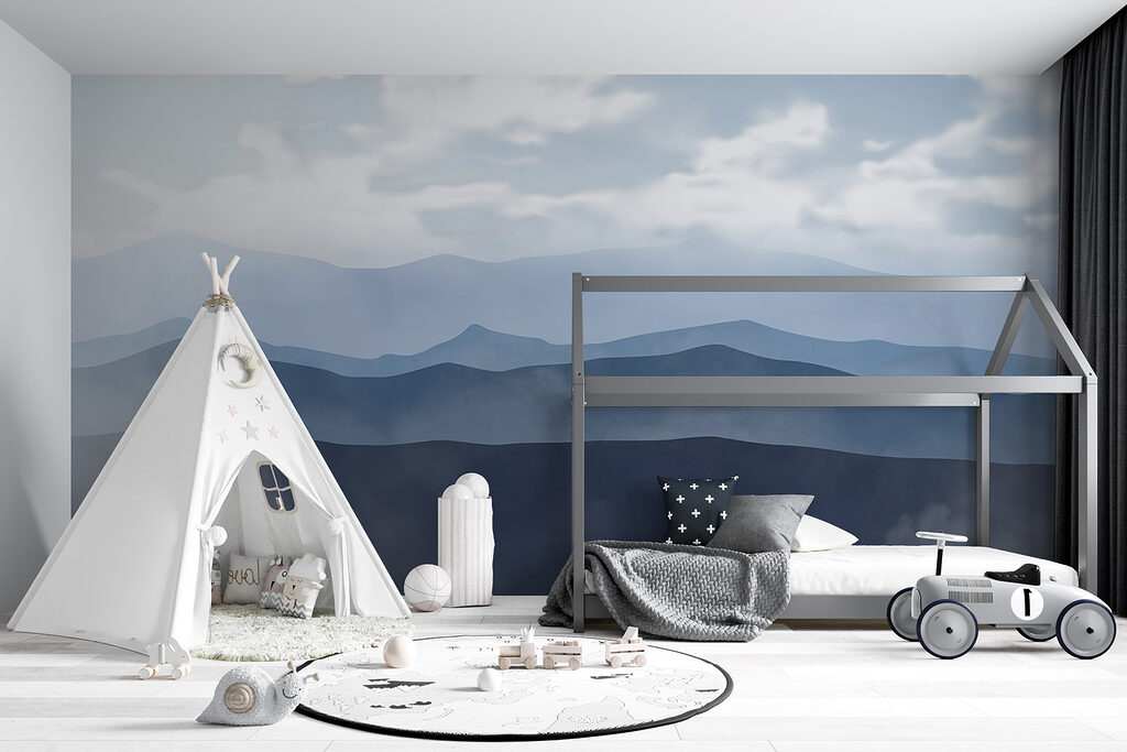 Mountain range with clouds Mountain range with clouds