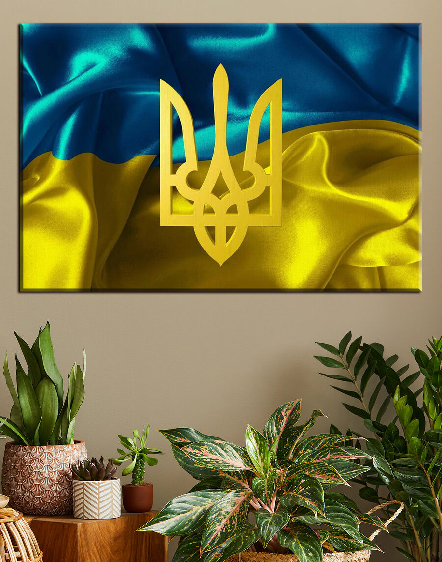Obraz Ukrajina’s Vibrant Emblem Waves