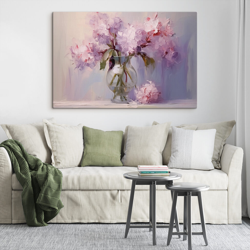 Painting of flowers in a vase