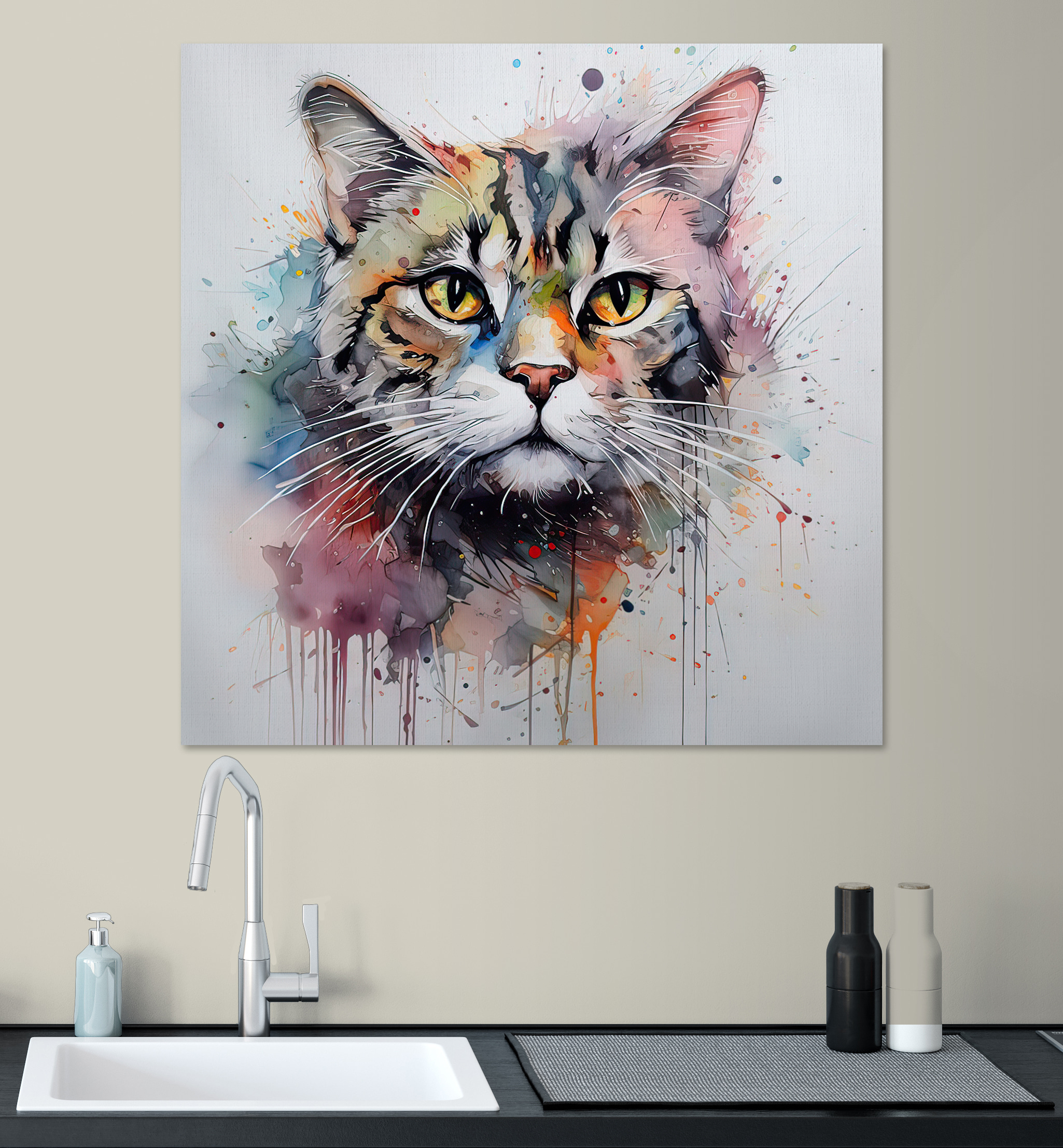 Painting of a cat