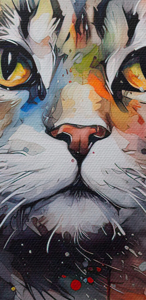 Painting of a cat