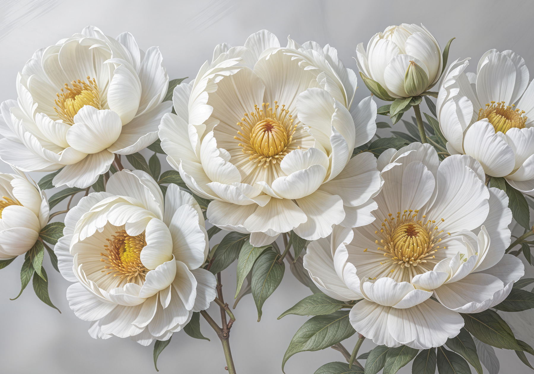 Group of white flowers Group of white flowers