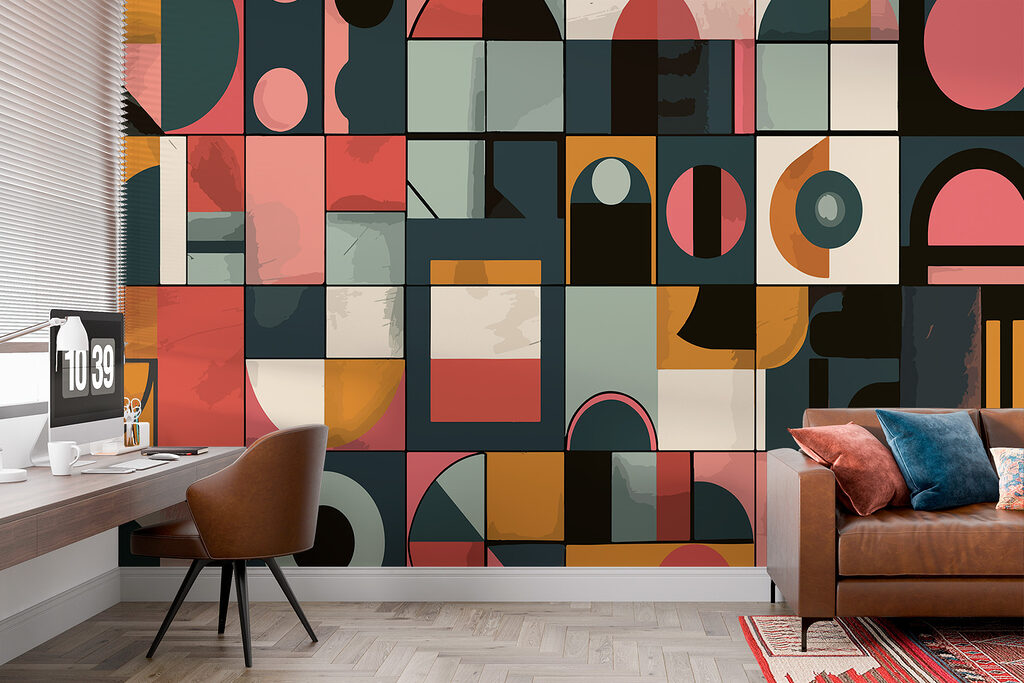 Colorful pattern with different shapes Colorful pattern with different shapes