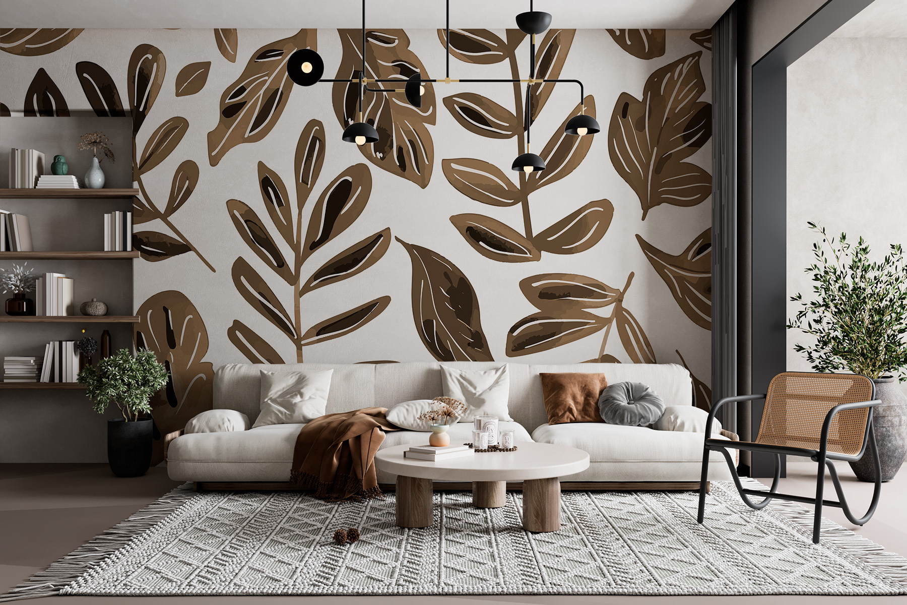 Pattern of brown leaves Pattern of brown leaves