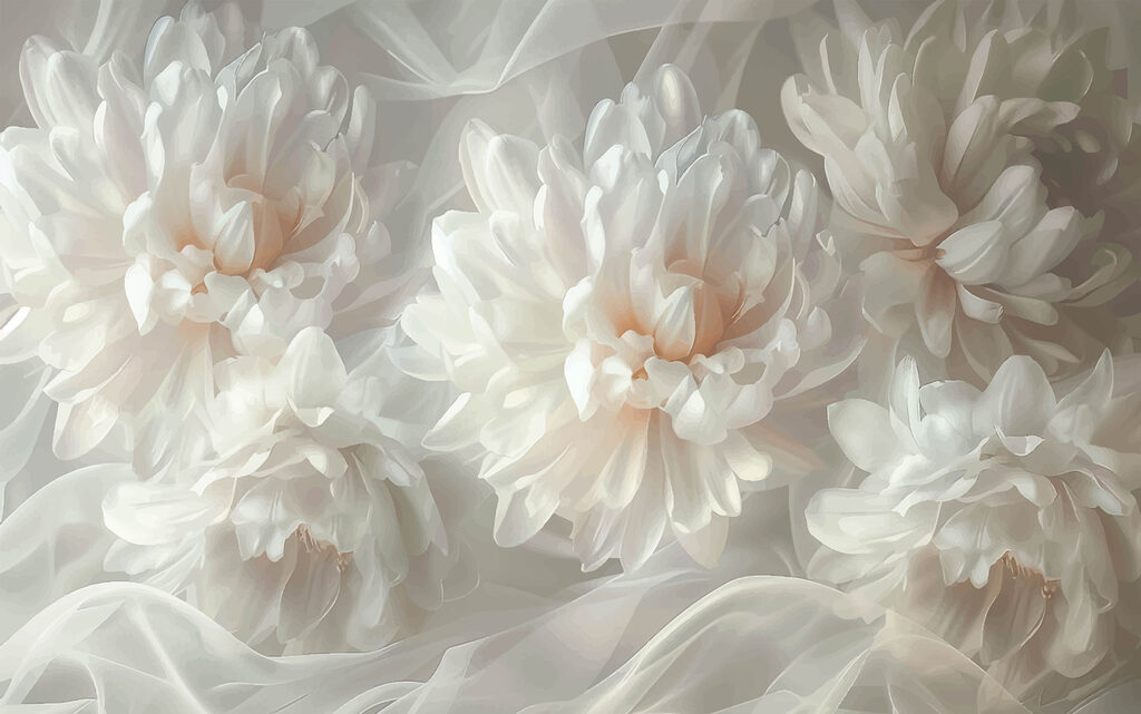 Group of white flowers Group of white flowers