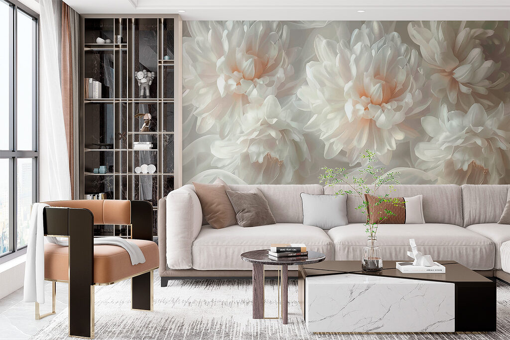 Group of white flowers Group of white flowers