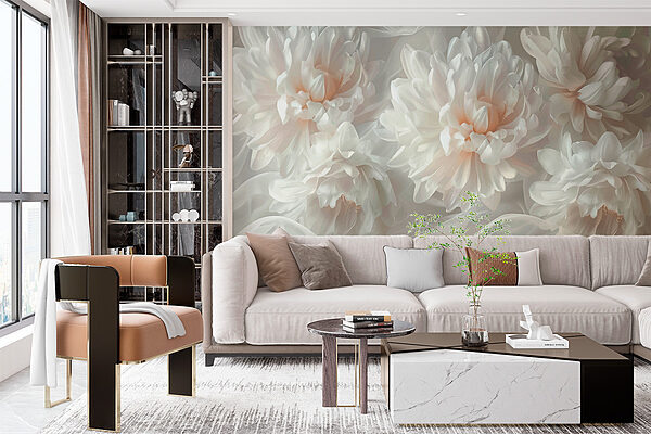 Group of white flowers Group of white flowers