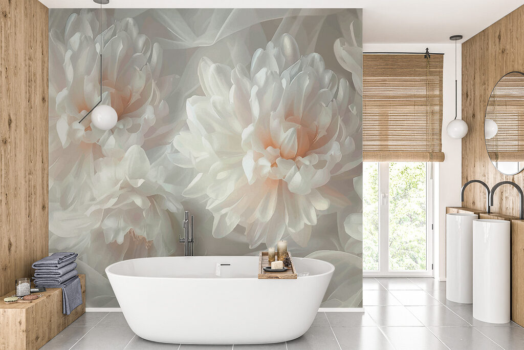 Group of white flowers Group of white flowers