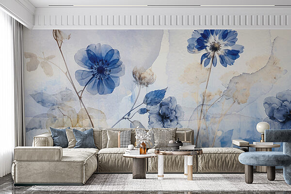 Blue and white flowers Blue and white flowers