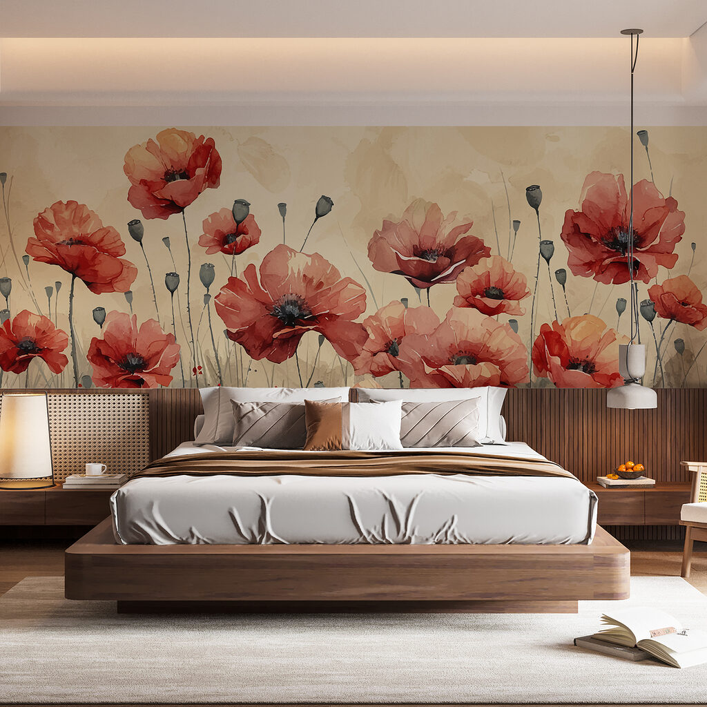 Painting of red flowers
