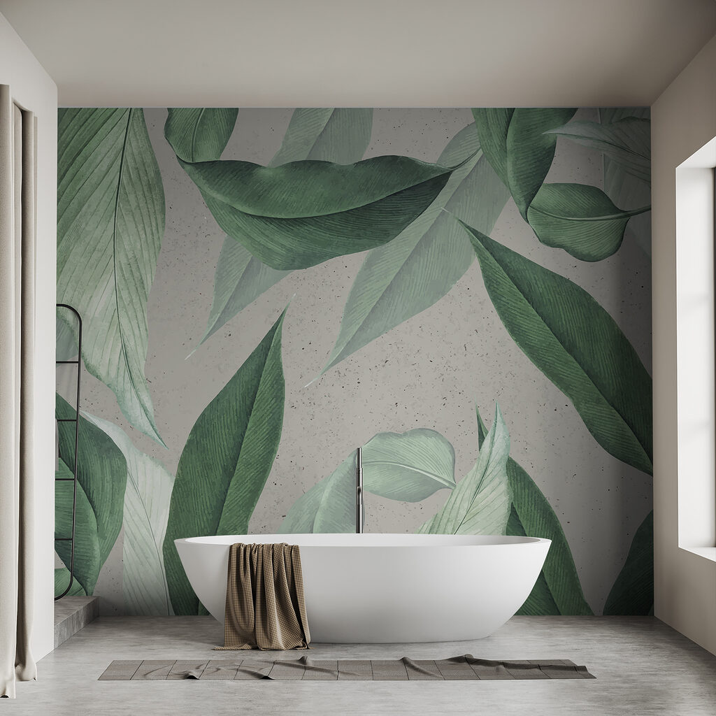 Pattern of green leaves