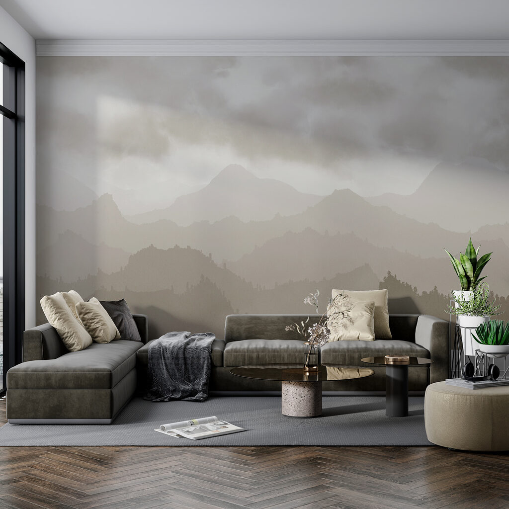 Foggy mountain range Foggy mountain range