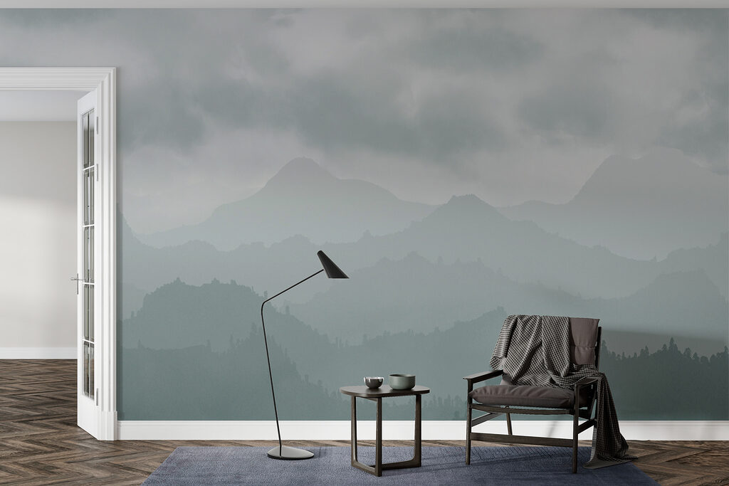 Foggy mountain range Foggy mountain range