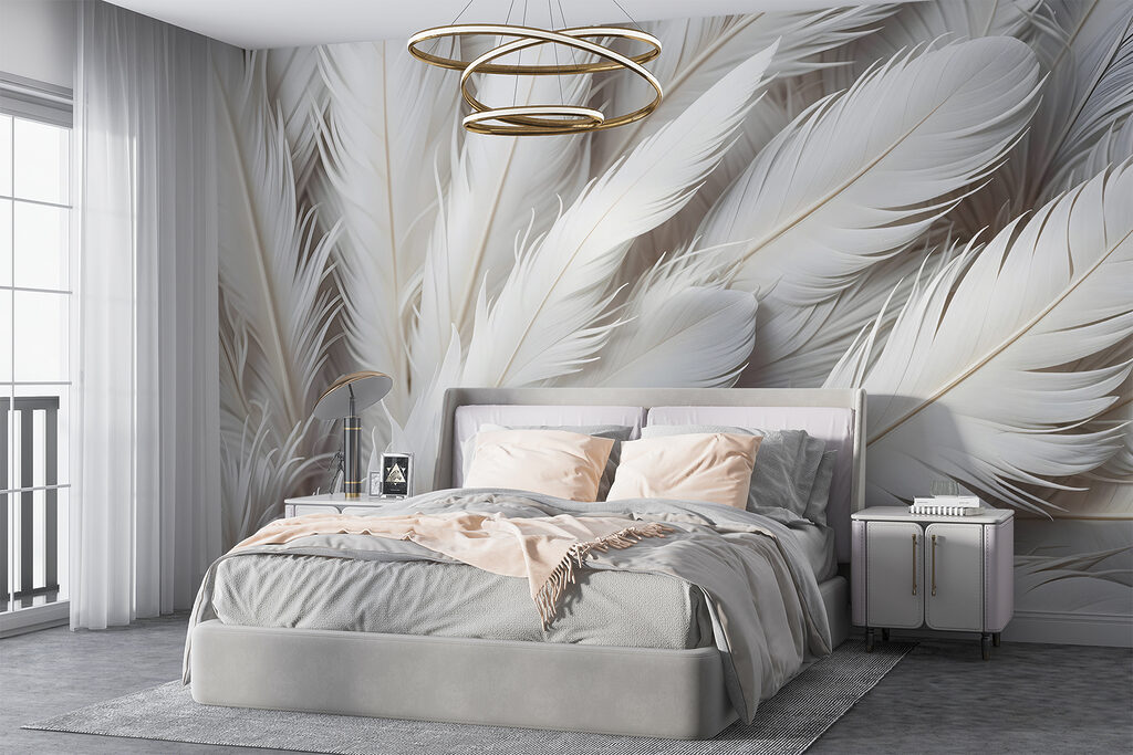 Group of white feathers Group of white feathers