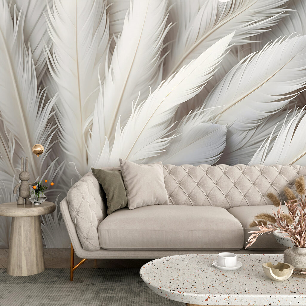 Group of white feathers Group of white feathers