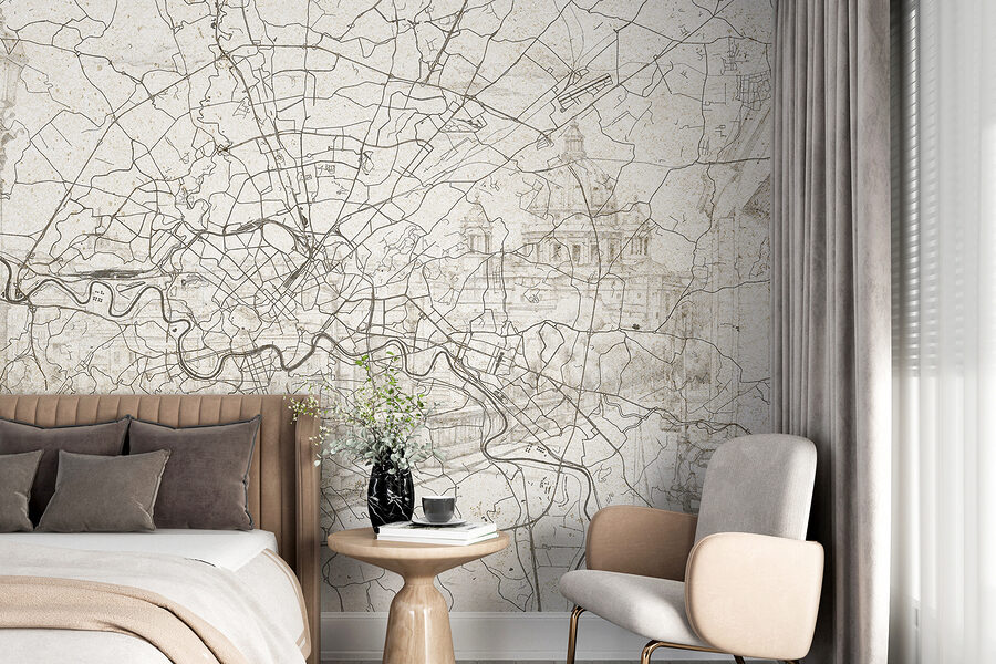 Fototapety Mapa mesta