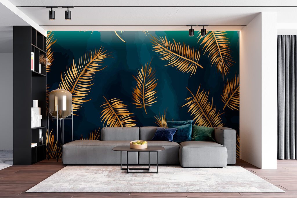 Bronze leaves against dark elegance Bronze leaves against dark elegance