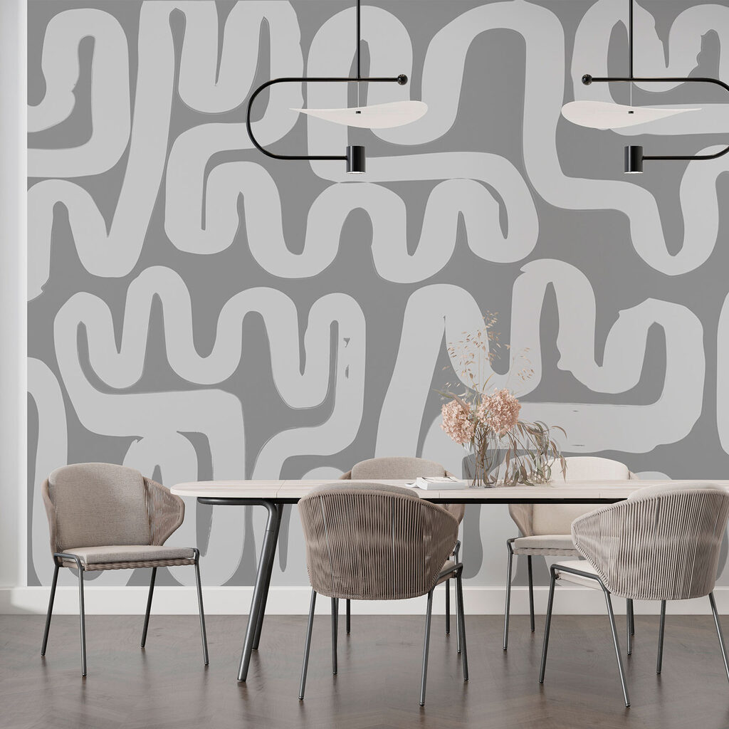 Maze with white lines