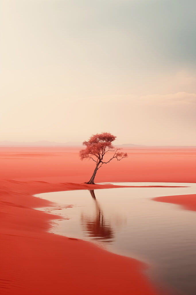 Tree in a red desert Tree in a red desert