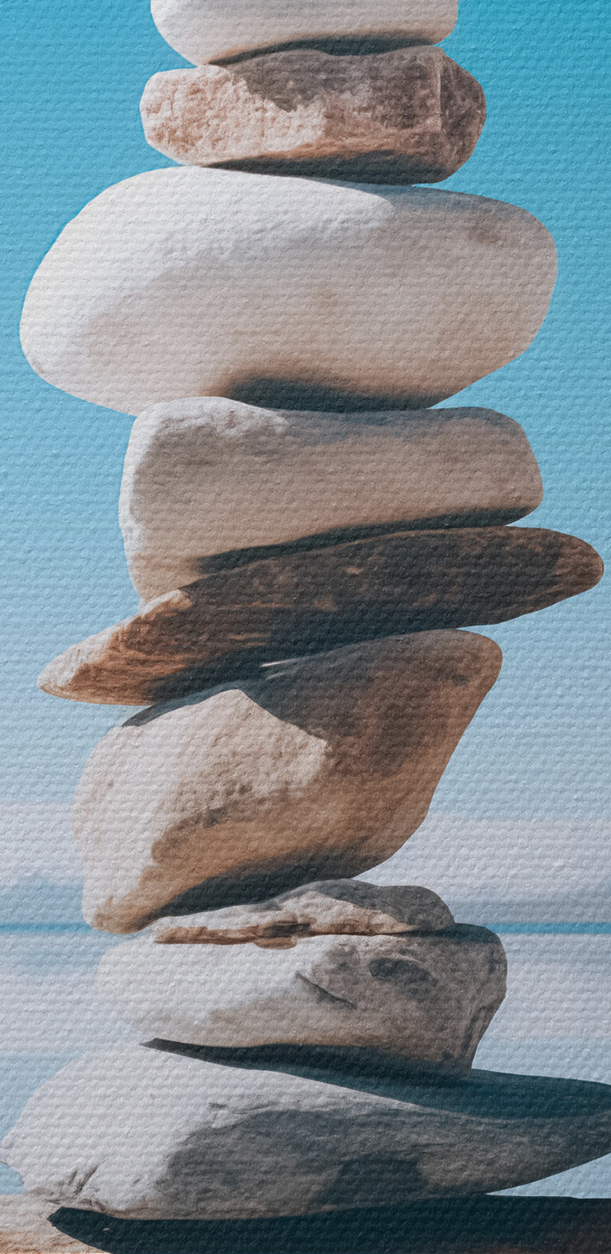 Canvas prints Stack of rocks in water