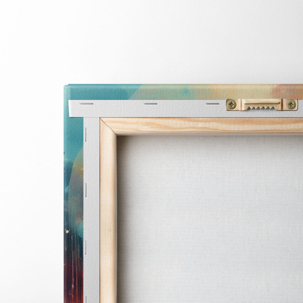 Woman standing on a reflective surface with trees and a large moon Woman standing on a reflective surface with trees and a large moon