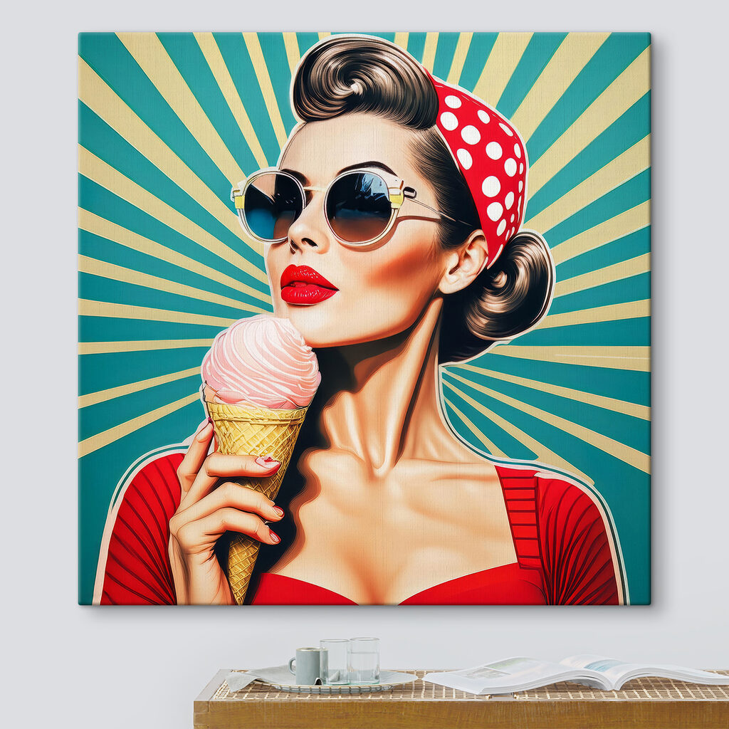 Woman holding an ice cream cone