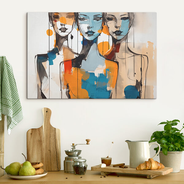 Obraz Obraz Maľovanie ženských tvárí (Katalógové číslo: s40746)