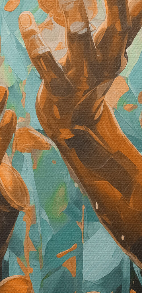 Person throwing coins into the air