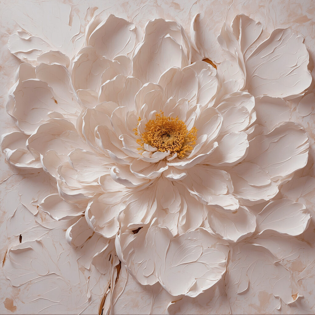 White flower with a yellow center