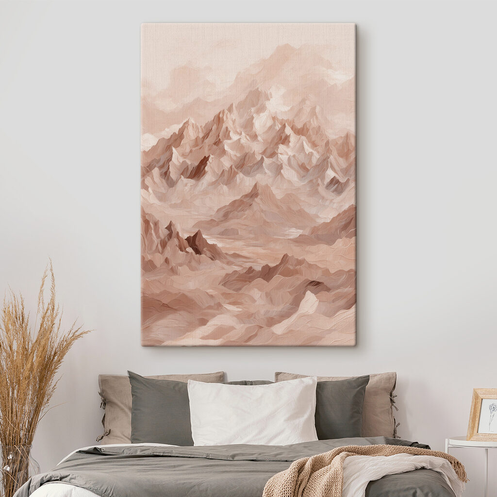 Mountain range with many peaks