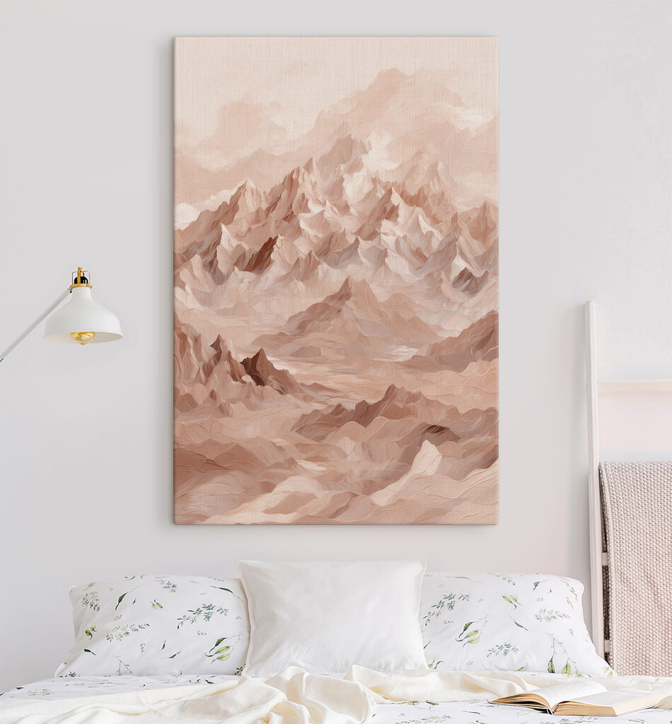 Mountain range with many peaks