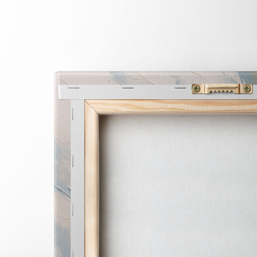 Painting of blue and orange paint