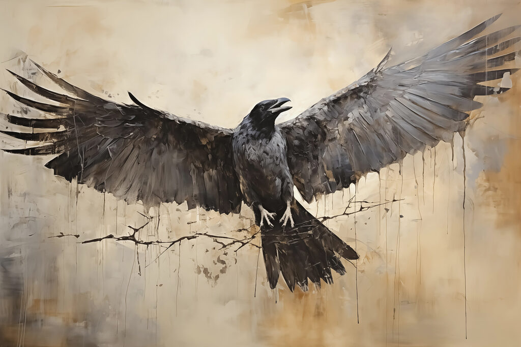 Bird with wings spread Bird with wings spread