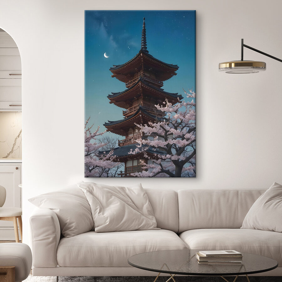 Pagoda s čerešňovými kvetmi