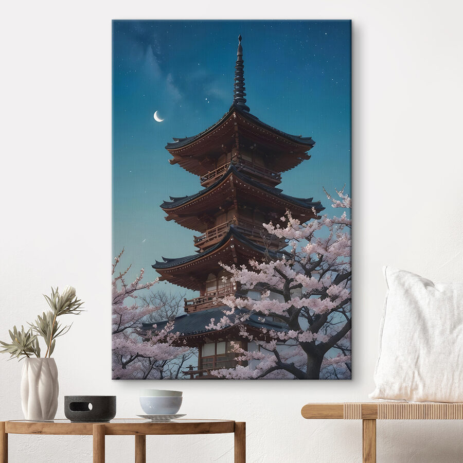 Pagoda s čerešňovými kvetmi