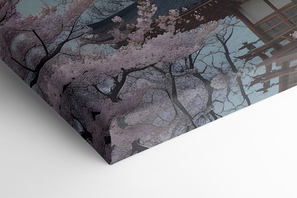 Pagoda with cherry blossoms Pagoda with cherry blossoms