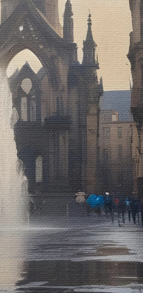 Fontána na nádvorí so sochou uprostred Fontána na nádvorí so sochou uprostred