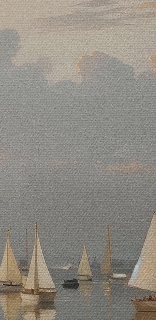 Group of sailboats on a body of water Group of sailboats on a body of water