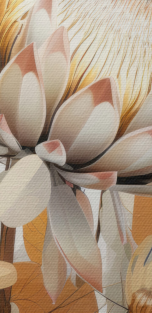 Flower with leaves and a white flower