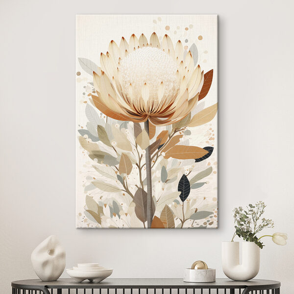 Obraz Obraz Kvet s listami a okvetnými lístkami (Katalógové číslo: s40818)