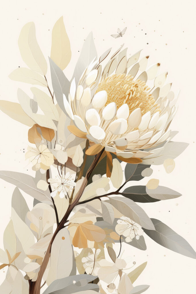 White flower with yellow center