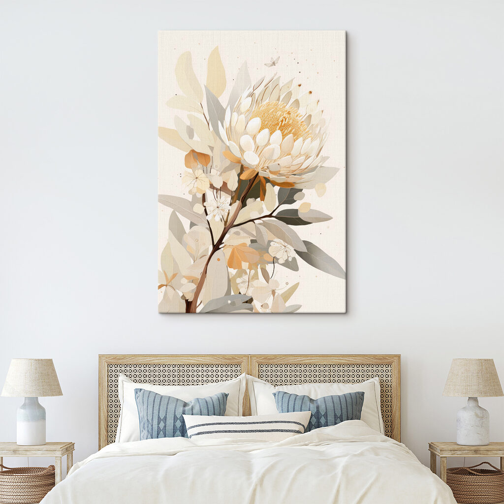 White flower with yellow center