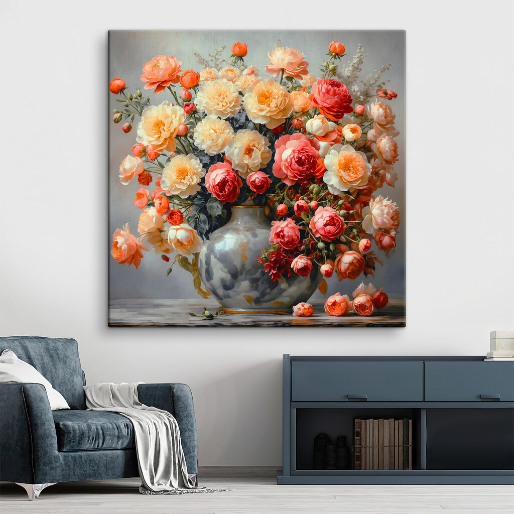 Vase of flowers on a table Vase of flowers on a table