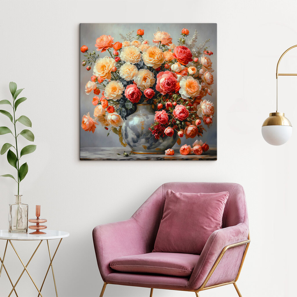 Vase of flowers on a table Vase of flowers on a table