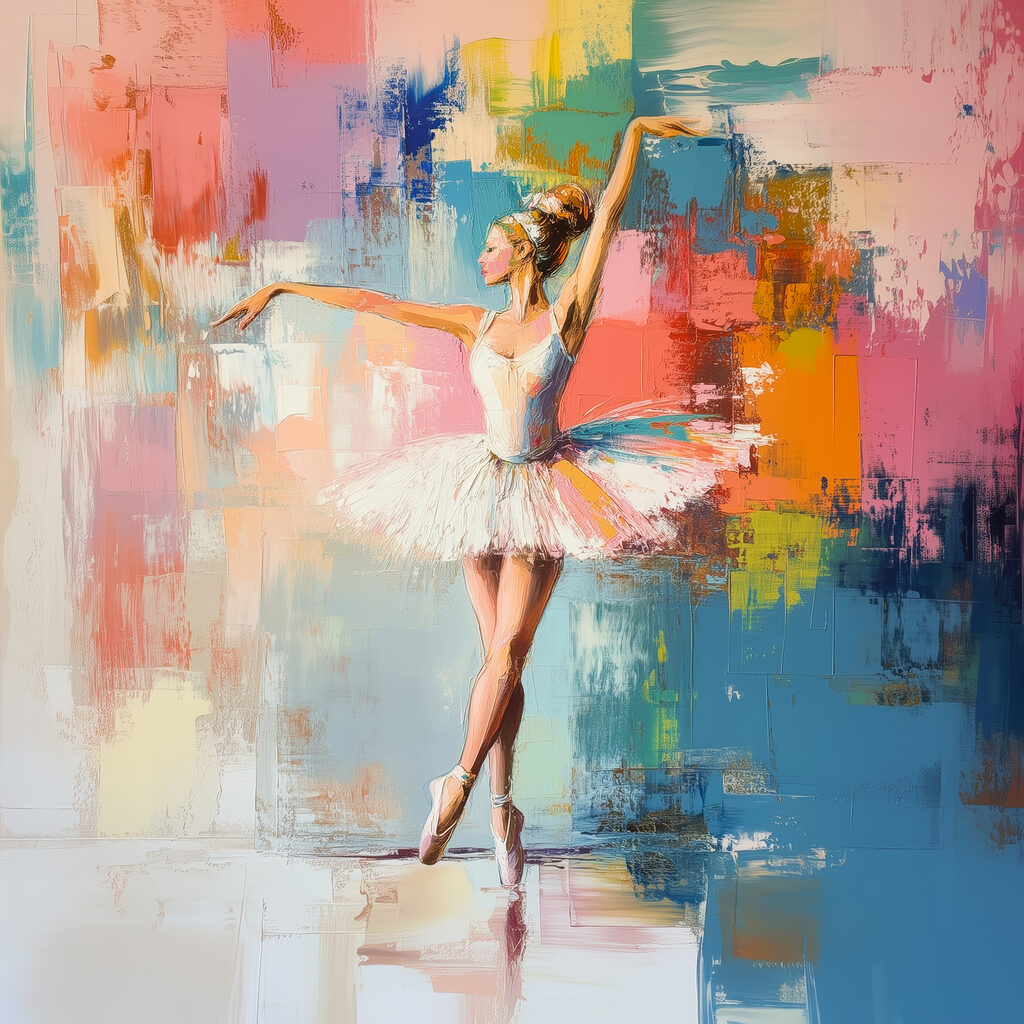 Woman in a tutu dancing