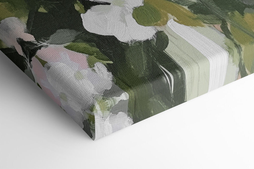 Painting of flowers and leaves