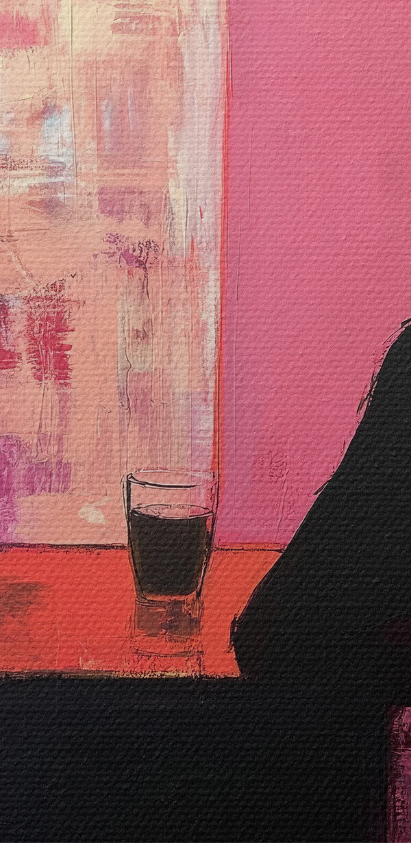 Maľba ženy sediacej za stolom Maľba ženy sediacej za stolom